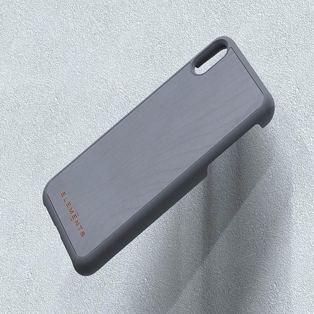 Nordic Elements Original Gefion - Case for iPhone Xs Max with real maple wood (Mid Grey)