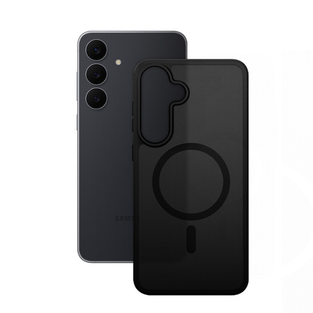 Crong Hybrid Matte Magnetic - MagSafe tok Samsung Galaxy S25 FE (fekete)