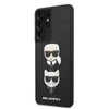Karl Lagerfeld Saffiano Karl & Choupette Heads - pouzdro pro Samsung Galaxy S21 Ultra (černé)