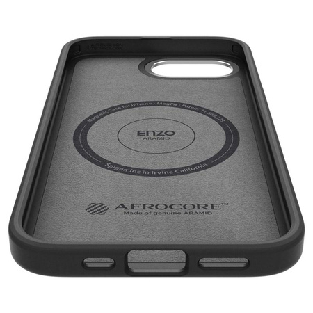 Spigen Enzo Aramid Mag MagSafe - Etui do iPhone 16e (Czarny)