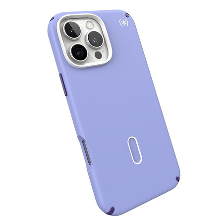 Speck Presidio2 Pro ClickLock e MagSafe - Custodia per iPhone 16 Pro Max (Lavanda futura / Viola cassis / Bianco)