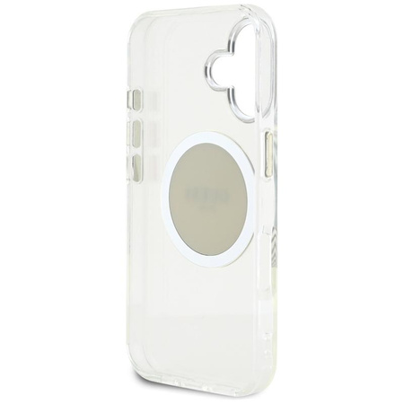 Guess IML Metal Colored Circle Classic Logo MagSafe - Case for iPhone 16 (gray)