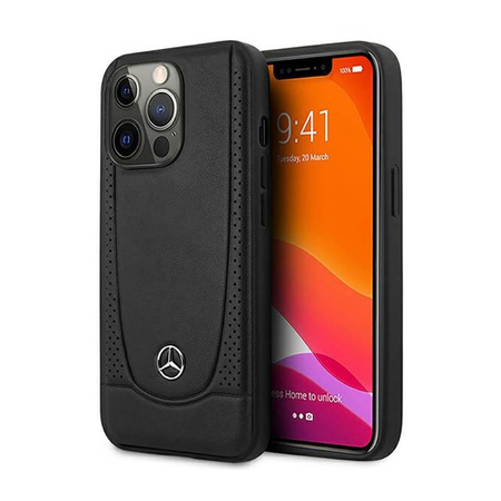 Mercedes Leather Urban Line - pouzdro pro iPhone 14 Pro (černé)