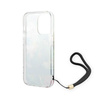 Guess Flower Cord - pouzdro pro iPhone 14 Pro (modré)