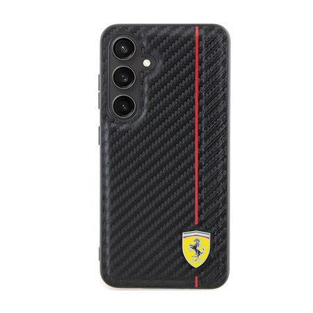 Ferrari Carbon Printed Line - Etui Samsung Galaxy S24+ (noir)