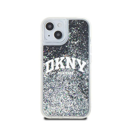 DKNY Liquid Glitter Big Logo - iPhone 15 / 14 / 13 tok (fekete)
