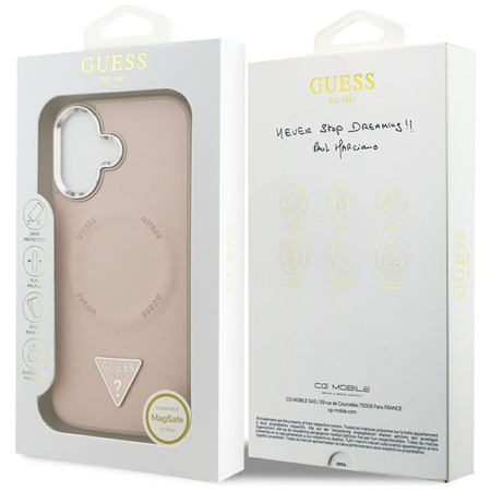 Guess Triangle Logo MagSafe - Case iPhone 17 (Pink)