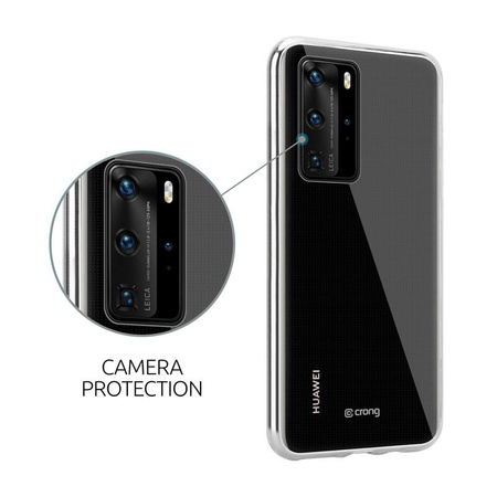 Crong Crystal Slim Cover - Pouzdro pro Huawei P40 (průhledné)