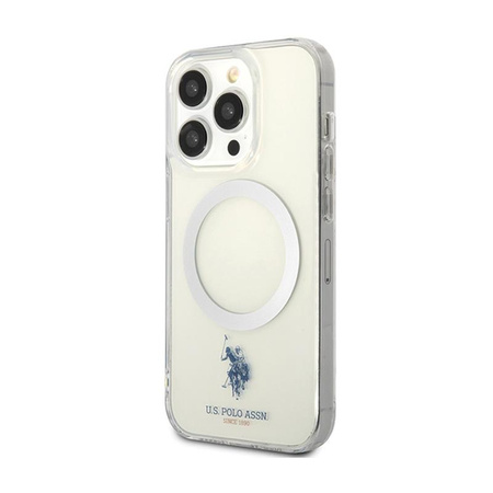 US Polo Assn MagSafe Collection - pouzdro pro iPhone 15 Pro Max (průhledné)