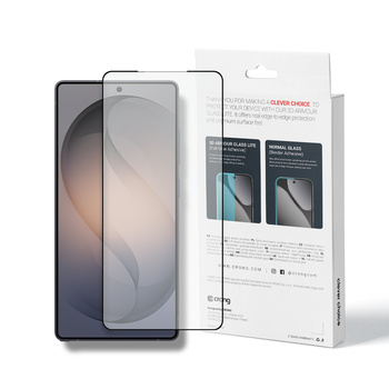 Crong 3D Armor Glass Lite – Vollflächig verklebtes gehärtetes Glas für Samsung Galaxy S26 Ultra