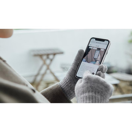 Rukavice Moshi Digits s dotykovým displejem - rukavice pro dotykové displeje chytrých telefonů (M) (světle šedá)