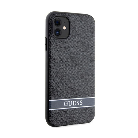 Guess 4G nyomtatott csíkos - iPhone 11 / iPhone XR tok (szürke)