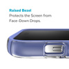 Speck Presidio Perfect-Clear with Impact Geometry - iPhone 14 Pro Max Case with MICROBAN Coating (Clear / Grounded Purple)