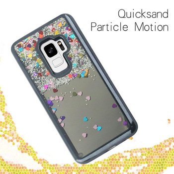 Zizo Flüssigkeit Glitter Star Fall - Samsung Galaxy S9 Fall (schwarz)