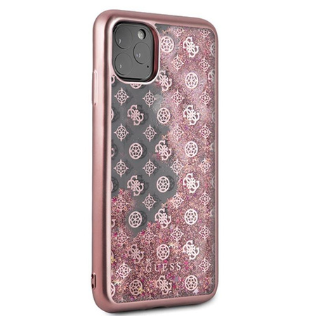 Guess 4G Peony Liquid Glitter - iPhone 11 Pro Max Case (pink)