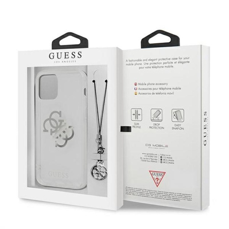Guess 4G Big Logo Charm - iPhone 12 Pro Max Case (silver charms)
