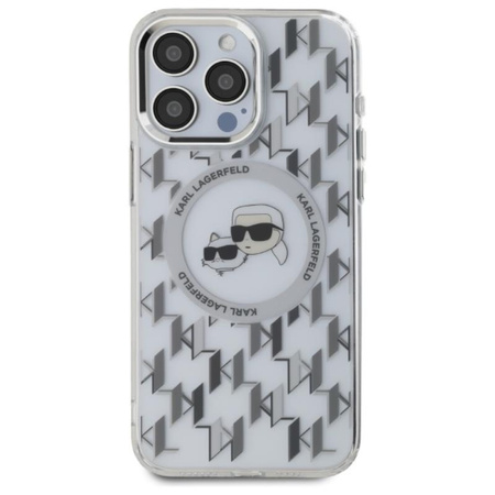 Karl Lagerfeld IML Monogram Karl & Choupette Head MagSafe - Case for iPhone 16 Pro Max (transparent)