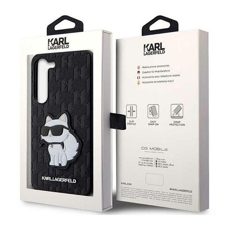 Karl Lagerfeld NFT Saffiano Monogram Choupette - Samsung Galaxy S23 tok (fekete)