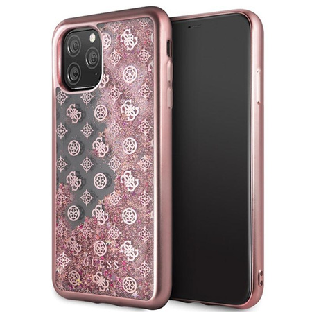 Guess 4G Peony Liquid Glitter - iPhone 11 Pro Max Case (pink)