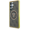 Guess 4G Glitter háromszög gombok MagSafe - tok Samsung Galaxy S25 Ultra (barna)
