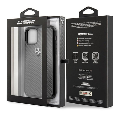 Ferrari Real Carbon Heritage - Etui iPhone 11 (czarny)