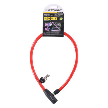 BIKE RING LOCK RED, Fahrradschloss, Dunlop 65cm