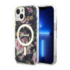 Guess Flower MagSafe - iPhone 14 tok (fekete)