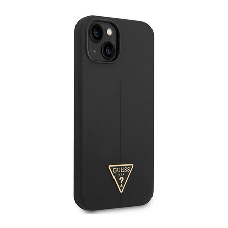 Guess Silicone Triangle Logo - Case for iPhone 14 Plus (Black)