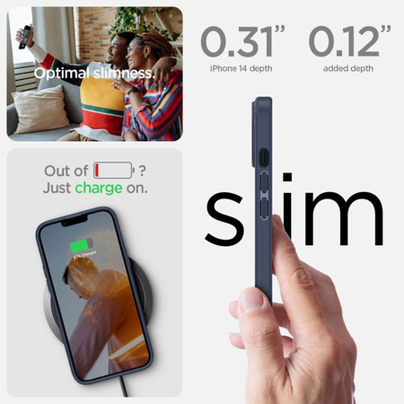 Spigen Ultra Hybrid - Hülle für iPhone 15 Plus / iPhone 14 Plus (Marineblau)