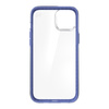 Speck Presidio Perfect-Clear with Impact Geometry - Case for iPhone 15 Plus/ 14 Plus with MICROBAN coating (Clear / Grounded Purple)