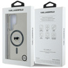 Karl Lagerfeld Button Karl Head nyomtatott logó MagSafe - Samsung Galaxy S25 Ultra tok (fekete)
