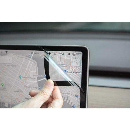 Moshi iVisor AG - Matte Schutzfolie für Tesla Model 3/Y Mittelkonsolenbildschirm (Schwarz/Klar Matt)