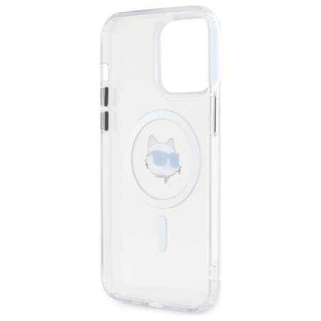 Karl Lagerfeld IML Metal Choupette Head MagSafe - Pouzdro na iPhone 14 Pro Max (bílá)