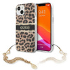 Guess Leopard Gold Chain - étui pour iPhone 13 Mini