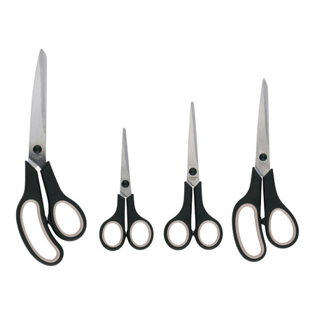 Alpina - Set of ergonomic stainless steel scissors (4 pieces)