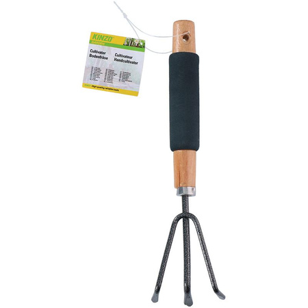 Kinzo - cultivateur manuel à griffes pour le jardin design robuste 29 cm