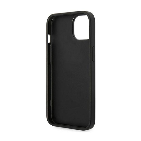 Guess 4G Bottom Stripe Metal Logo Collection - Coque pour iPhone 14 Plus (gris)