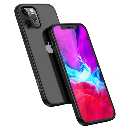 Průhledný kryt Crong - kryt na iPhone 12 Pro Max (černý)