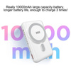 WEKOME WP-12 Tint Series - Power bank indukcyjny 10000 mAh MagSafe z wbudowanym kablem USB-C / Lightning / Micro USB / USB-A (Biały)