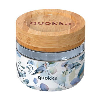 Quokka Deli Food Jar - Üveg ételhordó / uzsonnásdoboz 500 ml (Blue Nature)