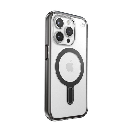 Speck Presidio Perfect-Clear ClickLock & Magsafe - pouzdro pro iPhone 15 Pro (Clear / Frosted Black / Slate Grey)