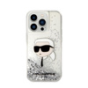 Karl Lagerfeld Liquid Glitter NFT Karl's Head - iPhone 14 Pro Max tok (ezüst)