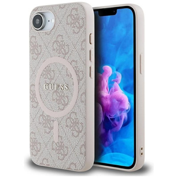 Guess 4G Ring Classic Logo MagSafe - Case for iPhone 16e (pink)