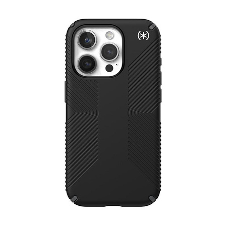 Speck Presidio2 Grip - Coque pour iPhone 15 Pro (Noir / Gris ardoise / Blanc)