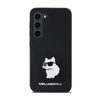 Karl Lagerfeld Silicone Choupette Metal Pin - Tasche Samsung Galaxy S24 (czarny)