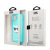 Karl Lagerfeld Choupette Head - Etui iPhone 13 mini (fluo niebieski)