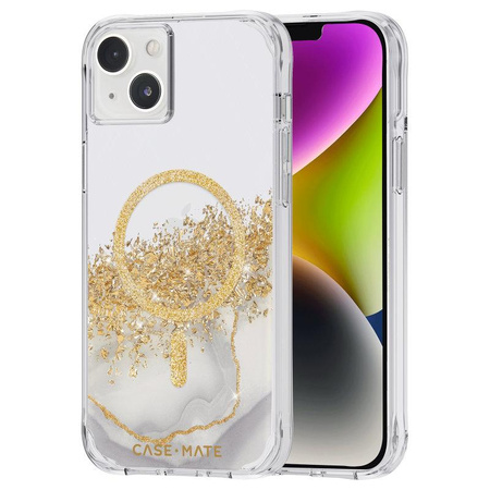 Case-Mate Karat MagSafe - iPhone 14 Plus Hülle verziert mit Gold (Marmor)
