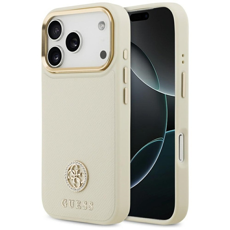 ETUI DO IPHONE 17 PRO do MAGSAFE GUESS ORYGINALNE BEŻOWE ELEGANCKIE MODNE