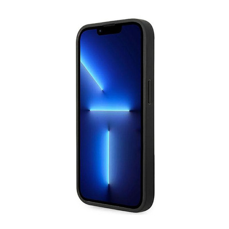 Kožené pouzdro s razítkem Ferrari - iPhone 14 Pro (černé)