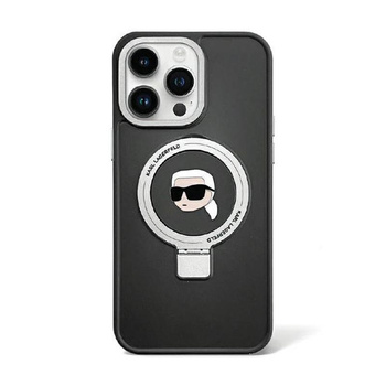 Karl Lagerfeld Ring Stand Karl Head MagSafe - iPhone 15 Case (noir)